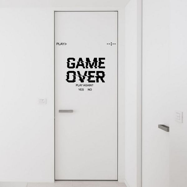 Exemple de stickers muraux: Game Over